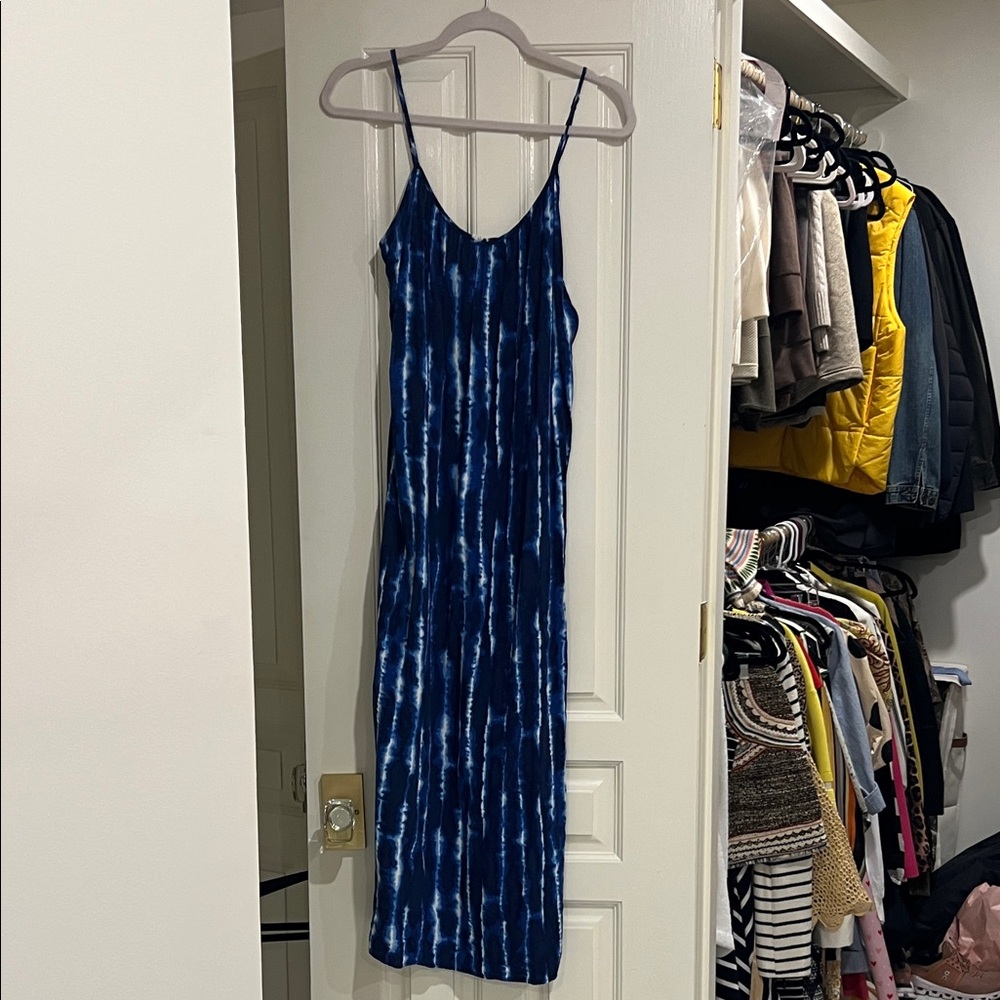 Jasmine & Ginger Navy Tie-Dye Maxi Dress